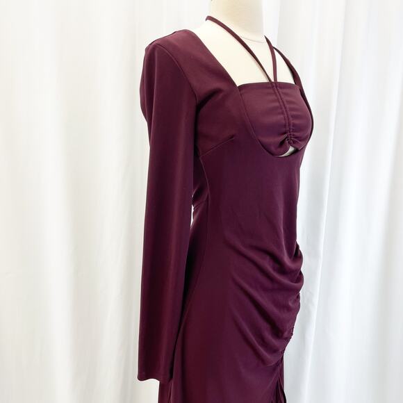 Nicholas Noel Womens US 4 Gown Maxi Dress Purple Center Cutout Special Occasion - Picture 6 of 11